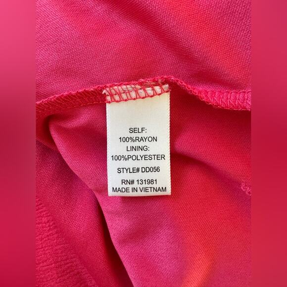 Naïf Coral Pink 3/4 Sleeve Crochet Shift Tunic Mini Dress - Picture 7 of 9